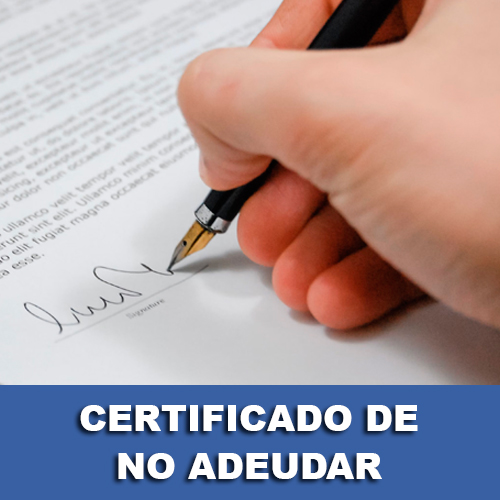 Certificado de No Adeudar